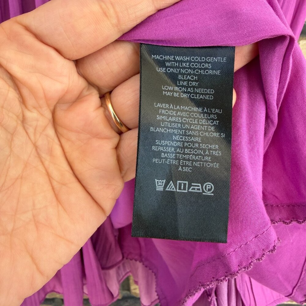 By Anthropologie Amethyst Purple Satin Mini Dress 8 - Picture 9 of 15